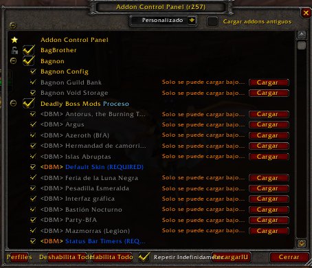 Addon Control Panel (ACP)