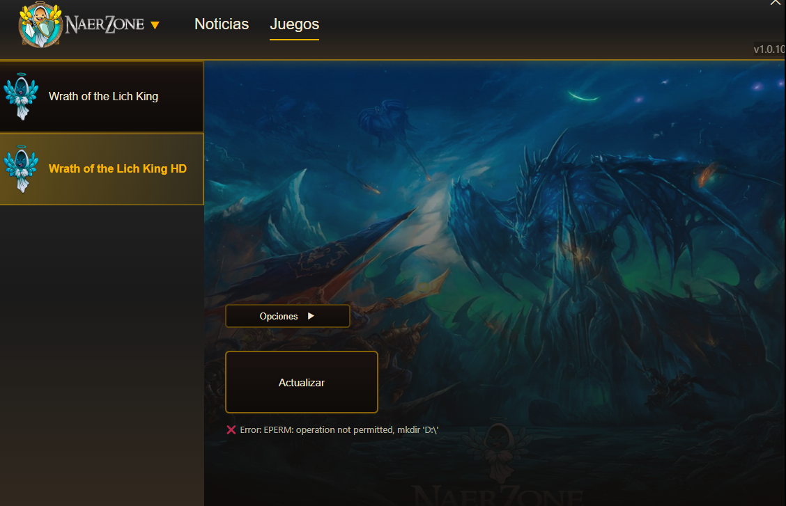 Error de Descarga Launcher